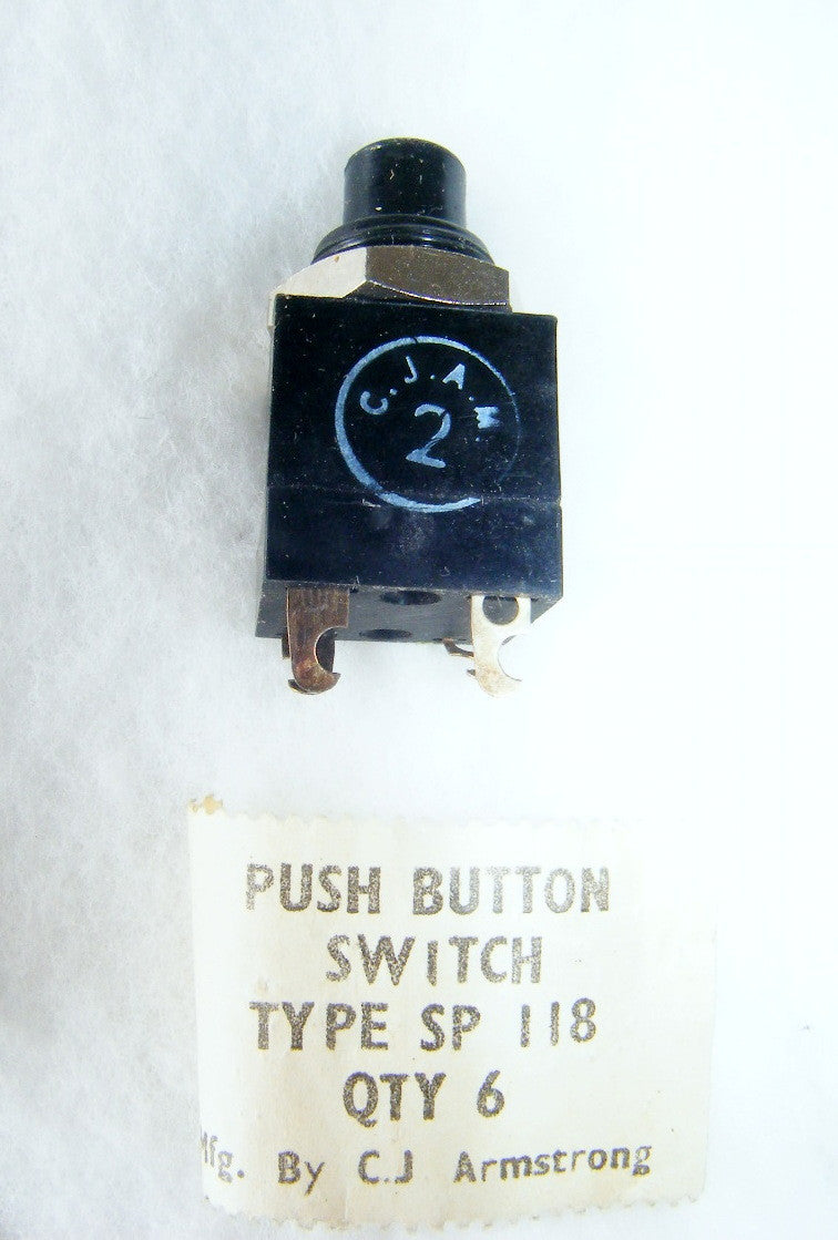 MARCONI, PUSH TO MAKE, SWITCH, AS USED IN R1155 AE METER, TYPE SP118 - MULLARD MAGIC - 2