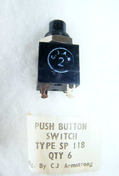 MARCONI, PUSH TO MAKE, SWITCH, AS USED IN R1155 AE METER, TYPE SP118 - MULLARD MAGIC - 2