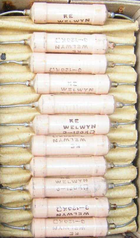 Assorted values Welwyn & Painton Panclimatic Resistor, C22 Series as used in AVO meter & AVO VCM - MULLARD MAGIC - 21