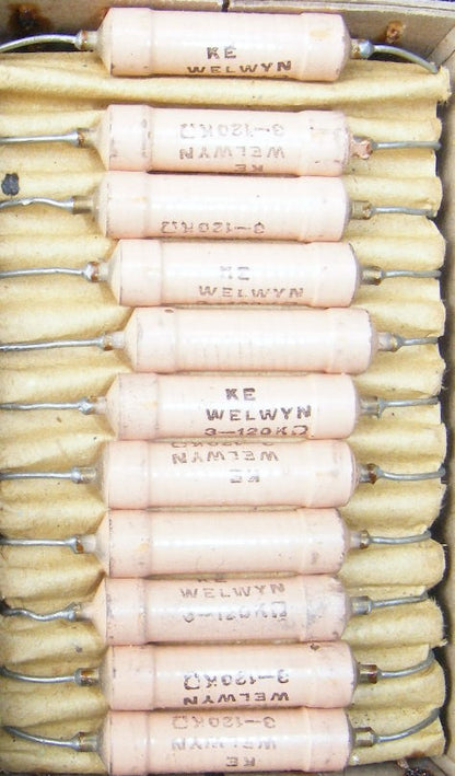 Assorted values Welwyn & Painton Panclimatic Resistor, C22 Series as used in AVO meter & AVO VCM - MULLARD MAGIC - 21