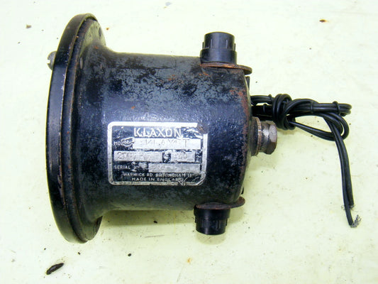 KLAXON KLAXET INDUSTRIAL SIGNAL HORN 1950S 240VAC 50HZ - MULLARD MAGIC - 1