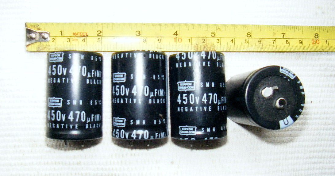 470uF 450V SNAP IN RADIAL CAPACITORS BY NIPPON CHEM-CON - MULLARD MAGIC