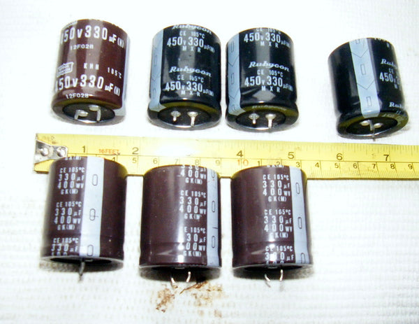 330uF 450V/330uF 400V, snap in, radial capacitors - MULLARD MAGIC