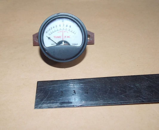 EDDYSTONE, FM, TUNING METER, DATED 1950, 40mm DIA.