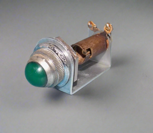 BULGIN, D370, SPECIAL DUTY, SIGNAL LAMP, GREEN GLASS LENS
