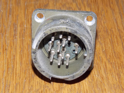 E22-19PBF80, CANNON, Circular Connector, CA-B Series, Box Mount Receptacle, 14 Contacts, Crimp Pin, Reverse Bayonet, Ex equipt