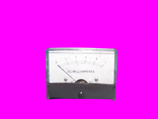 MOVING COIL METER, SCALED 0-1mA, DC, 56 x 45mm SIZE