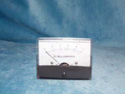 MOVING COIL METER, SCALED 0-1mA, DC, 56 x 45mm SIZE