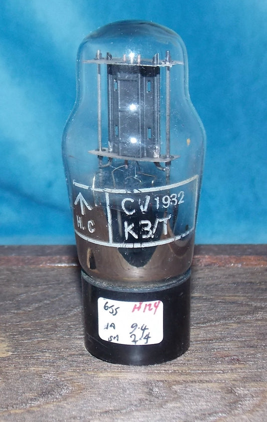 CV1932, TUNGSRAM, MIL SPEC 6J5G, BLACK BASE, AIR MINISTRY PRODUCTION, PRINT,  TOTTENHAM, MARCH 1952 PRODUCTION
