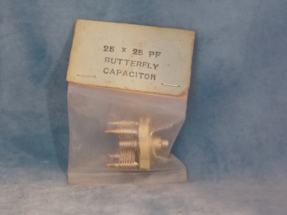 JACKSON, C711/25, 25pF,  25 x 25pF, BUTTERFLY TRIMMER, CAPACITOR, NOS