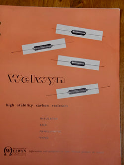 WELWYN, HIGH STABILTY CARBON RESISTORS, PANCLIMATIC, CATALOGUE,