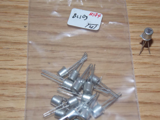 BC109, Bipolar, BJT, Single Transistor, General Purpose Amplifiers/Switches, NPN, 25 V, 200 mA, 600 mW