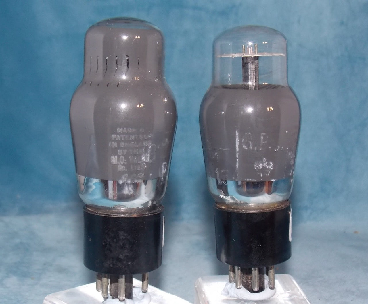 L63, OSRAM, MATCHED PAIR, GREY GLASS, GPO SELECTED STOCK,  6J5G, CV1067,  HAMMERSMITH, WHITE CARTOUCHE, ADJACENT LINE 86 87,, 1940 WARTIME PRODUCTION