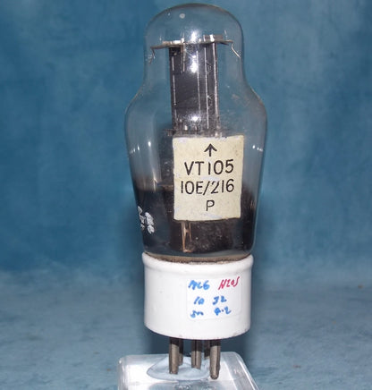 OSRAM,VT105, MIL SPEC, ML6, CERAMIC BASED TRIODE, 10E/216,  GEC SHAW PRE 46 MANUFACTURE, LARGE DECAL AS USED IN RAF T1154,  PX4 PX25 VALVE AMPLIFIERS