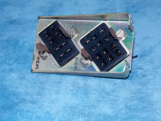STAGGERED 12 PIN FEMALE, JONES SOCKET, &, STAGGERED 8PIN FEMALE, JONES SOCKET, ON MOUNT, EDDYSTONE 730/4  SHORTING PLUG, YAESU 101 PSU PLUG