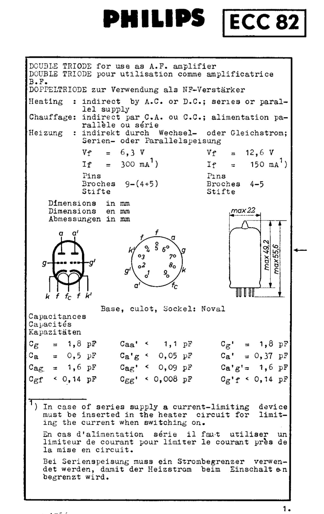 ECC82, ZAERIX, NEW, BOXED, CV4003