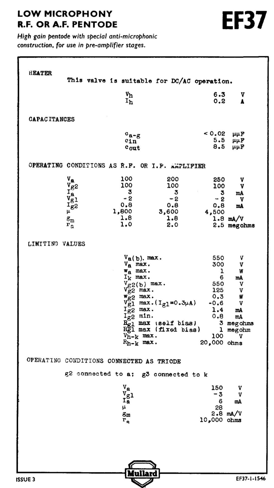 EF37,  ITT, NEW BOXED, OM5A