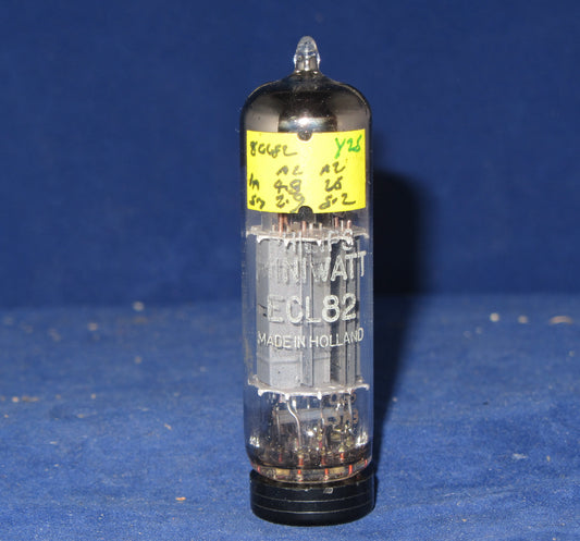 ECL82, PHILIPS, MINIWATT, WHITE PRINT,  HOLLAND 1963 MANUFACTURE