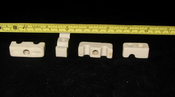 CERAMIC CABLE GUIDES, SINGLE , APPROX  30mm LENGTH, 6MM CABLE DIA