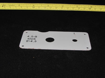 19 SET, WS19 2-4.5, 4-5.8MC/s SWITCH PLATE NOS