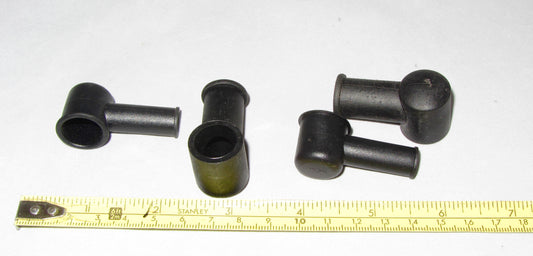 RUBBER, VINTAGE TERMINAL COVERS, CABLE ENTRY 10mm DIA, TERMINAL ENTRY 15mm DIA