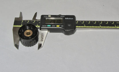 KNURLED KNOB, 30mm dia,  6mm SHAFT DIA