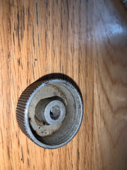 Cast aluminium knob,  Knurled edge, 31mm Dia, 6mm Shaft,   BC348 Receiver, BFO, Volume, Crystal, Dial Light