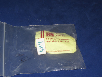 2X RS, 11W WIREWOUND, 4.7K, 4K7, RESISTORS