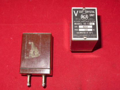 RCA, V CUT CRYSTAL, TYPE VC-5,  100KHz, 100 KCS