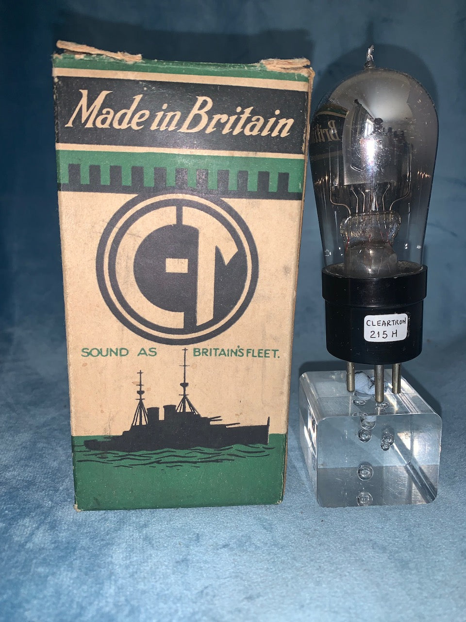 CT215H, 215H, CLEARTRON, PIP TOP, TRIODE, 1927, BOXED