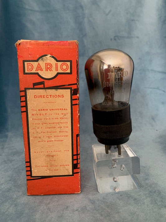 UNIVERSAL BI-VOLT, DARIO, 2V FILAMENT,, TRIODE, 1929, BOXED