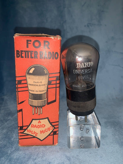 UNIVERSAL BI-VOLT, DARIO, 2V FILAMENT,, TRIODE, 1929, BOXED