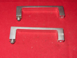 PAIR OF ALUMINIUM HANDLES, 106 X 12mm,  MOUNTING CENTRES 96mm