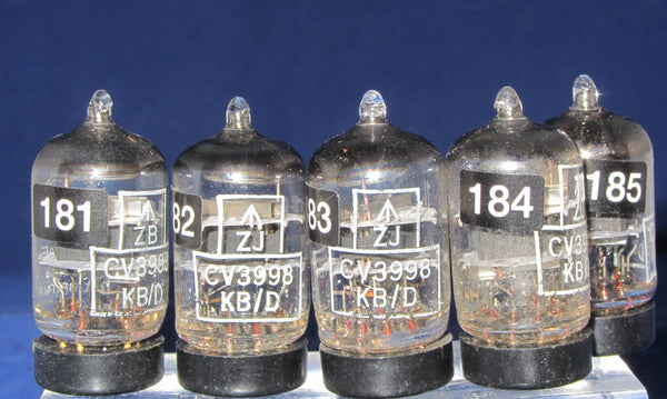 E180F, MULLARD, NEW EX MIL BULK STOCK,  MITCHAM, 1968 MANUFACTURE, 5A/170K, 6688, CV3998, EF861
