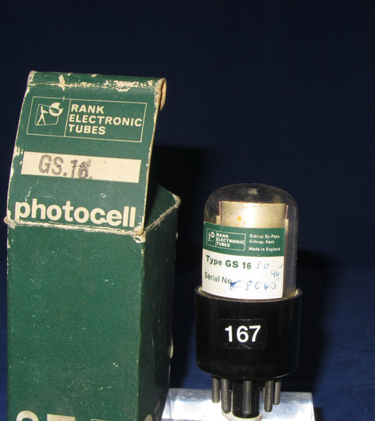 GS16, RANK ELECTRONIC TUBES, PHOTOCELL, 52CG, CMG22, CV248,