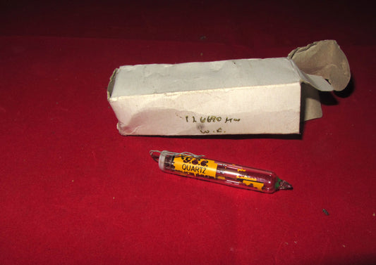 GEC, CRYSTAL TERMINATION UNIT, IN GLASS ENVELOPE, 126.690 KHz