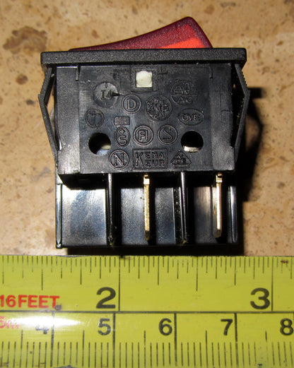 KEMA, T120, DPST , ILLUMINATED ROCKER SWITCH, NOS