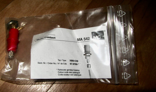 Staubli ,Straight Panel Mount BNC Connector, Bulkhead Fitting, jack, RG58, RS Stock No., 225-5296,  Mfr. Part No. 67.9766-22, MA 542