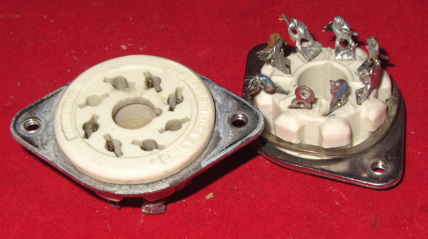 Amphenol, AO8, Octal, 8 pin, Ceramic Valve Bases, Ex Equipt