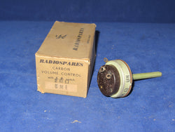 RADIOSPARES, CARBON VOLUME CONTROL, 2M, NEW BOXED 1950S