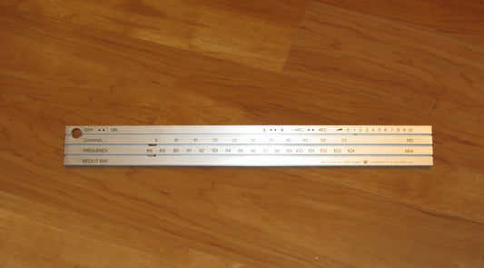 BANG & OLUFSEN, B & O, BEOLIT 500, ALUMINIUM TOP PANEL TUNING SCALE