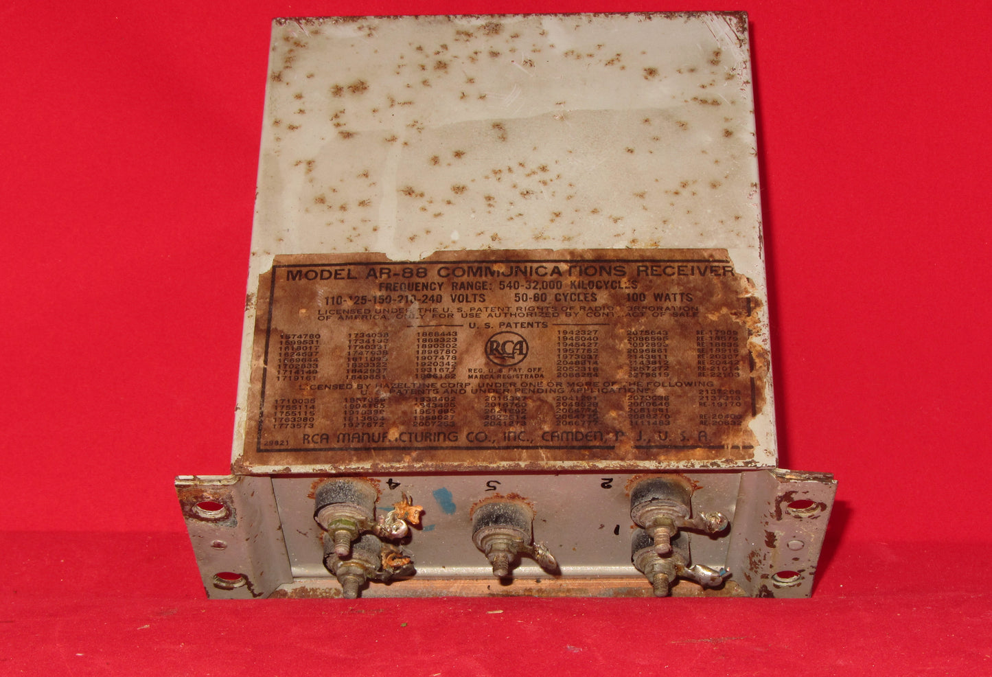 Main Paper Capacitor Block, AR88, RCA, Communications Receiver