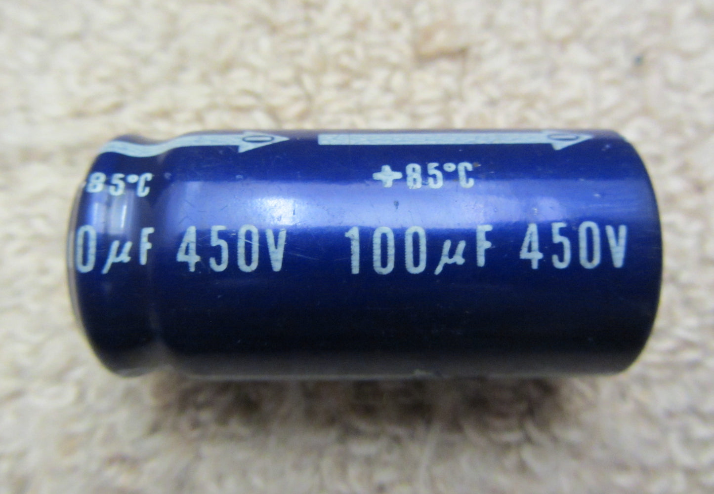 RS, RADIOSPARES, (PYE), AXIAL ELECTROLYTIC CAPACITORS, VINTAGE, 100uF @ 450V