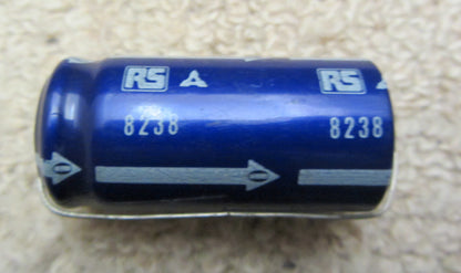 RS, RADIOSPARES, (PYE), AXIAL ELECTROLYTIC CAPACITORS, VINTAGE, 100uF @ 450V