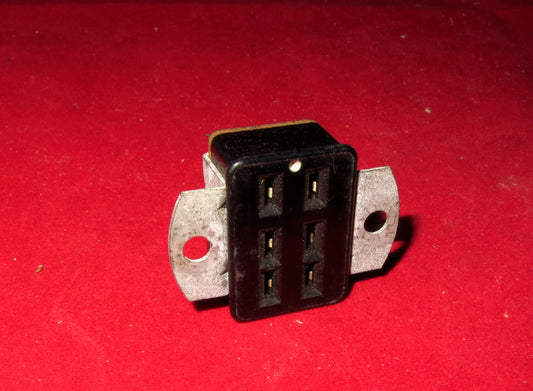 6 PIN FEMALE, MINIATURE JONES SOCKET, CHASSIS MOUNT, QUAD2, POWER SOCKET