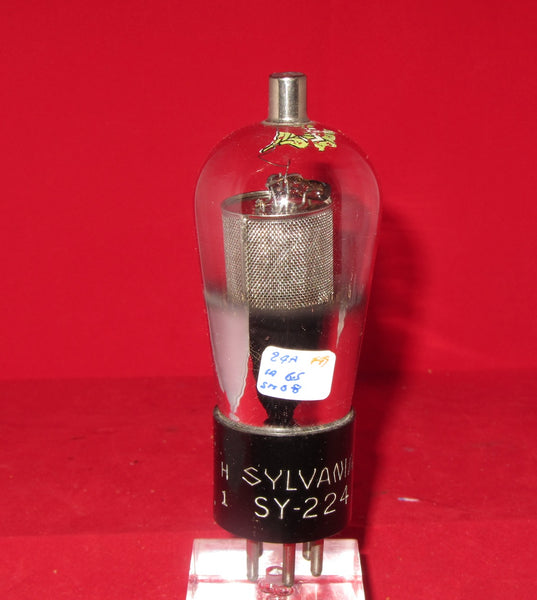 24A, SYLVANIA,  SY-224, MESH ANODE, ENGRAVED BASE