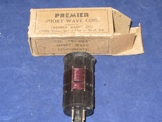 PREMIER RADIO CO.,  PLUG IN COIL, LIKE EDDYSTONE OR RAYMART, OCTAL,  29/47M