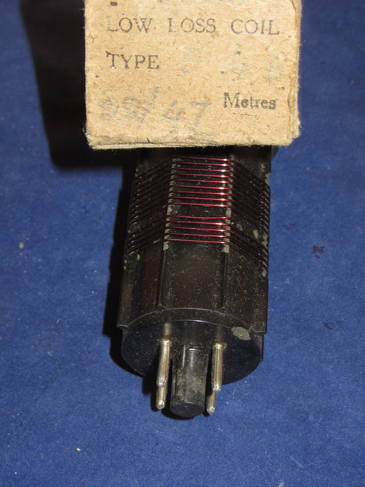 PREMIER RADIO CO.,  PLUG IN COIL, LIKE EDDYSTONE OR RAYMART, OCTAL,  29/47M