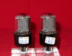 6SN7GTB, GE CANADA MANUFACTURED, MARCONI RADIOTRON,  MATCHED PAIR, RED BASE PRINT, 1959 PRODUCTION
