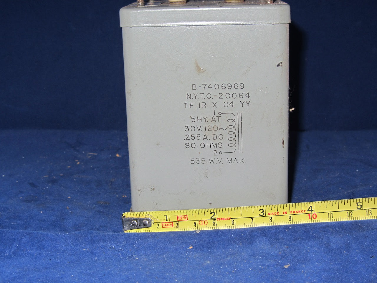 NEW YORK TRANSFORMER COMPANY, NYTC, B-7506969,  5H @ 225mA, 80 OHMS DC RESISTANCE, 535V WKG,
